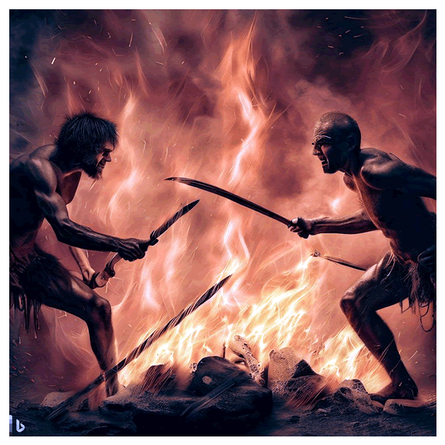 La guerra del Fuego - Imagen generada por Bing